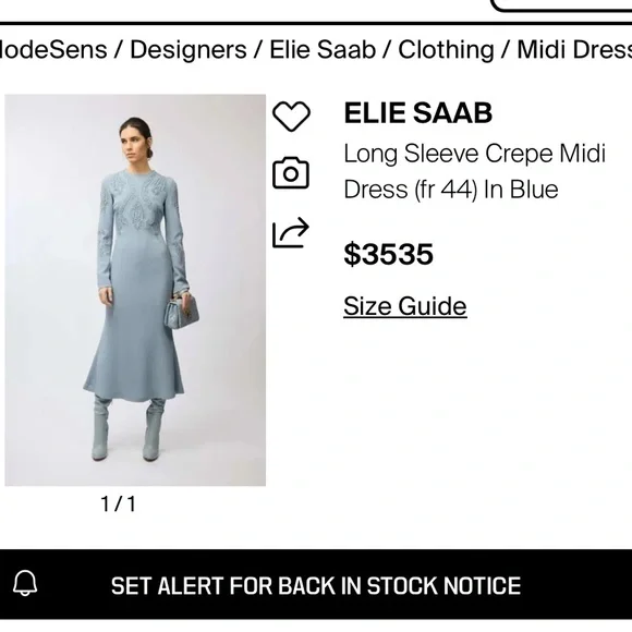 Elie Saab Midi Evening Gown - Picture 3 of 4